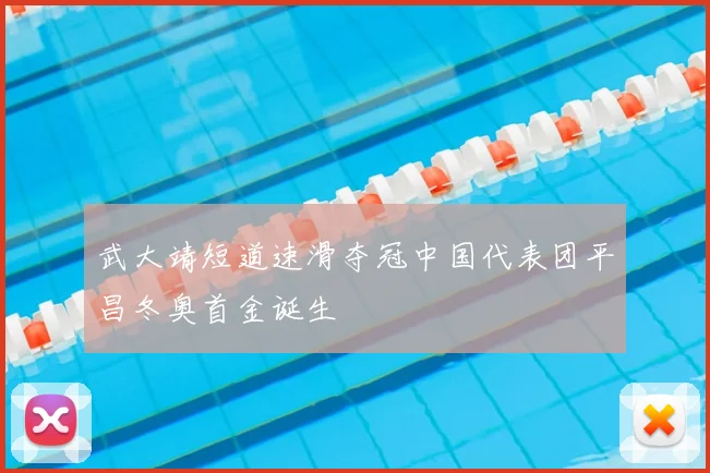 武大靖短道速滑夺冠中国代表团平昌冬奥首金诞生